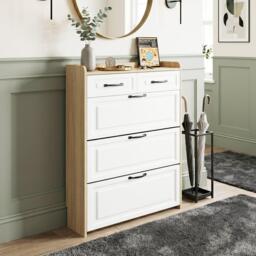 Urban Meuble Narrow Shoe Storage Cabinet with Drawers - thumbnail 2