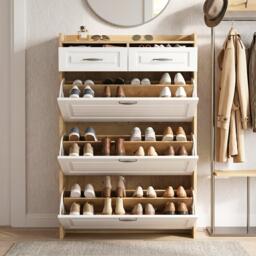 Urban Meuble Narrow Shoe Storage Cabinet with Drawers - thumbnail 3