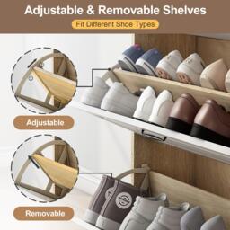 Urban Meuble Narrow Shoe Storage Cabinet with Drawers - thumbnail 7