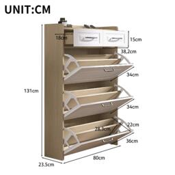 Urban Meuble Narrow Shoe Storage Cabinet with Drawers - thumbnail 6