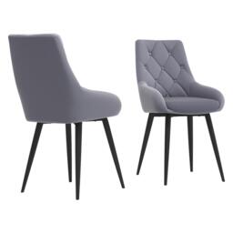 Kabinet UK 2 Set Velvet Button Upholstered Dining Chair