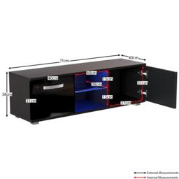 Lassic Vida Designs Cosmo 2 Door LED TV Unit 120cm - thumbnail 2
