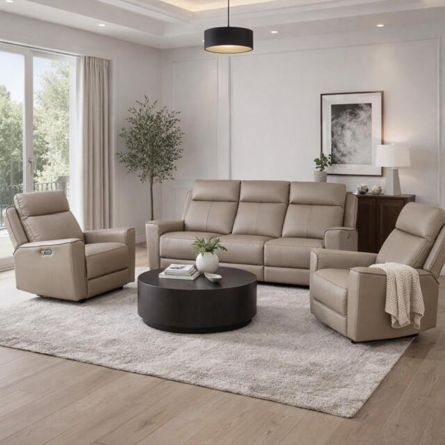 Aspire Elmhurst 3 + 1 + 1 Power Recliner Sofa Set