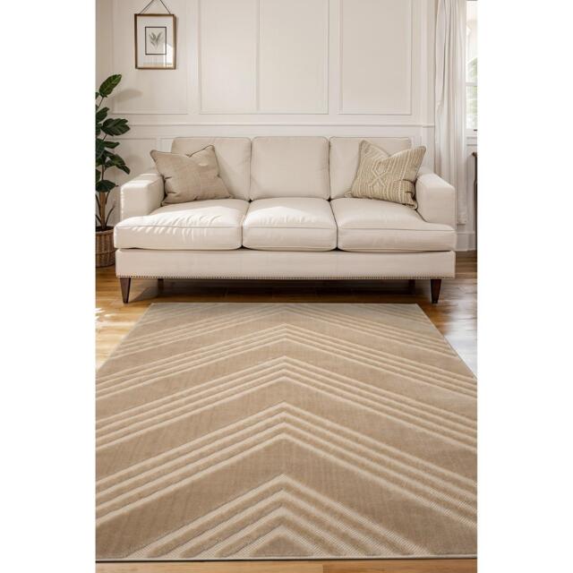 Homemaker Malmo Chevron Rug Natural - image 1