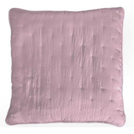 Peachskin Large Quilted Cushion Cover in Lilac Pink