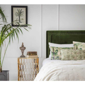 Absinthe Green Velvet Upholstered Bed (Double Bed) - thumbnail 2