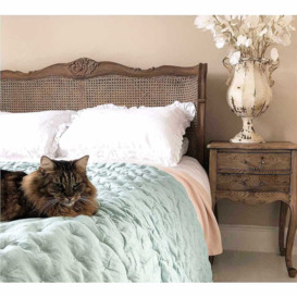 Peachskin Quilted Bedspread in Sienna Mint (Grande) - thumbnail 2