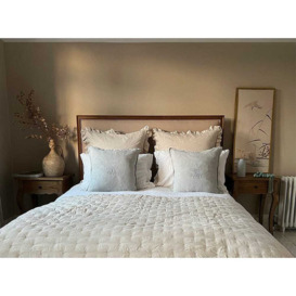 Peachskin Quilted Bedspread in Oatmeal - thumbnail 3