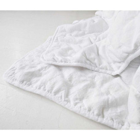 Peachskin Quilted Bedspread in Oyster White - thumbnail 3