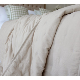 Peachskin Quilted Bedspread in Sand - thumbnail 3