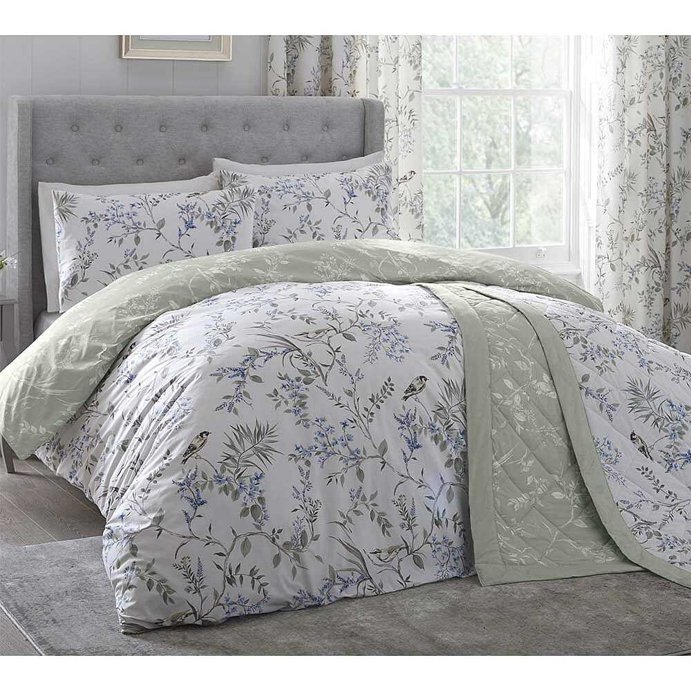 Woodland Bird Blossom Bed Linen Set (Pair of Matching Curtains) - image 1