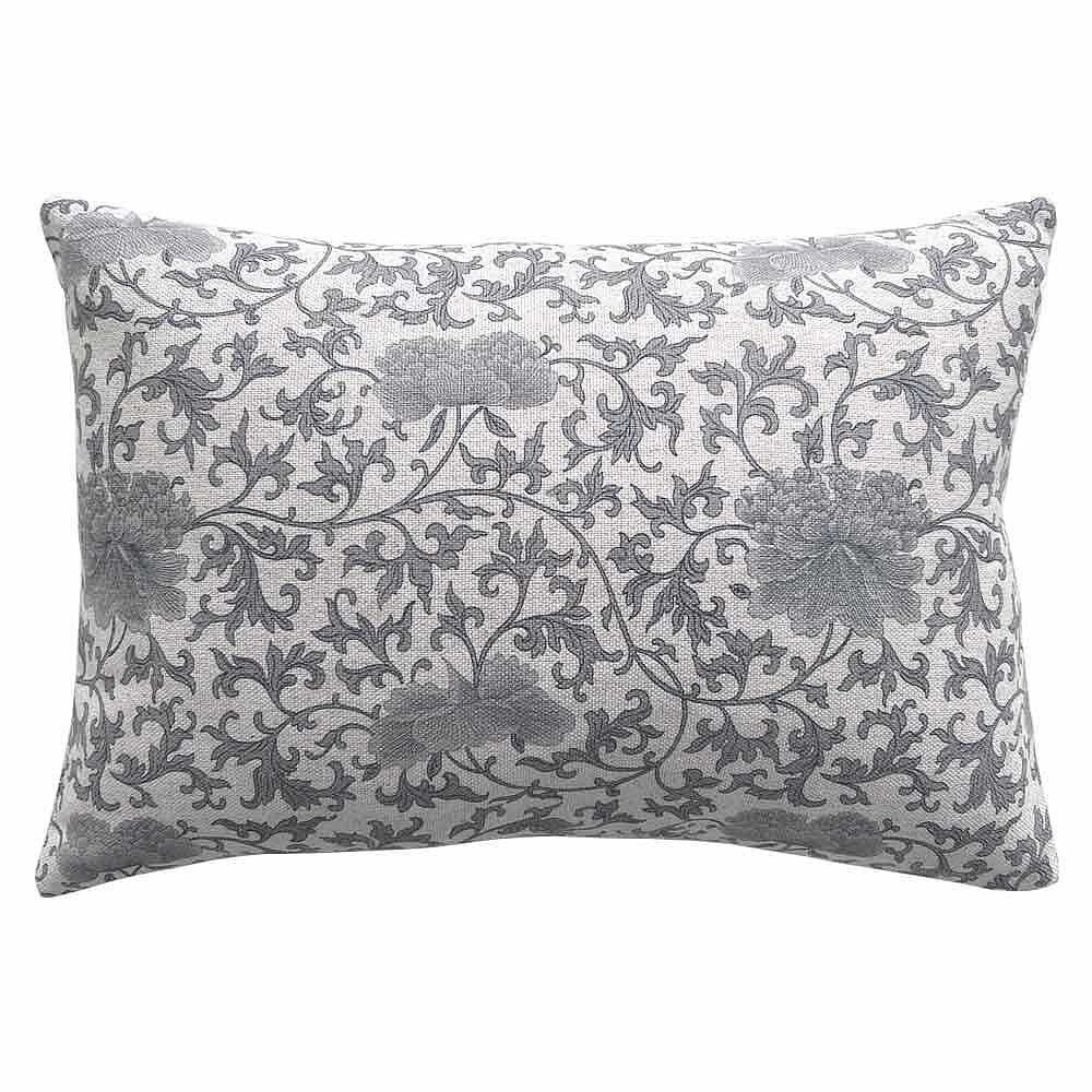 Trailing Flowers Grey Cushion