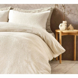Bouclé Bed Linen Set in Oyster (Single Set) - thumbnail 1