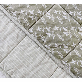 Matcha Leaves Quilted Bedspread - thumbnail 2