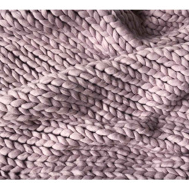 Wide Knit Lilac Blush Blanket - thumbnail 2