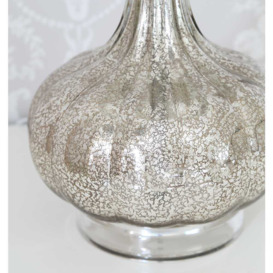 Serenity Tall Silver Glass Table Lamp - thumbnail 3