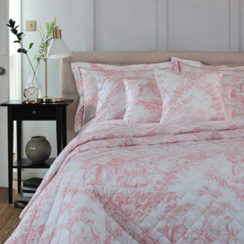 Country Toile Pink Bedspread - thumbnail 3
