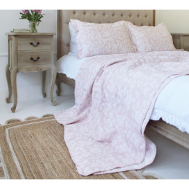 Cotswold Garden Petal Pink Reversible Bedspread and Pillow Sham Set - thumbnail 2