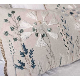 Laceflower Embroidered Boudoir Cushion - thumbnail 2