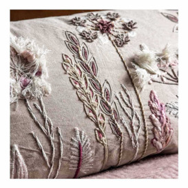 Laceflower Petals Embroidered Boudoir Cushion - thumbnail 2