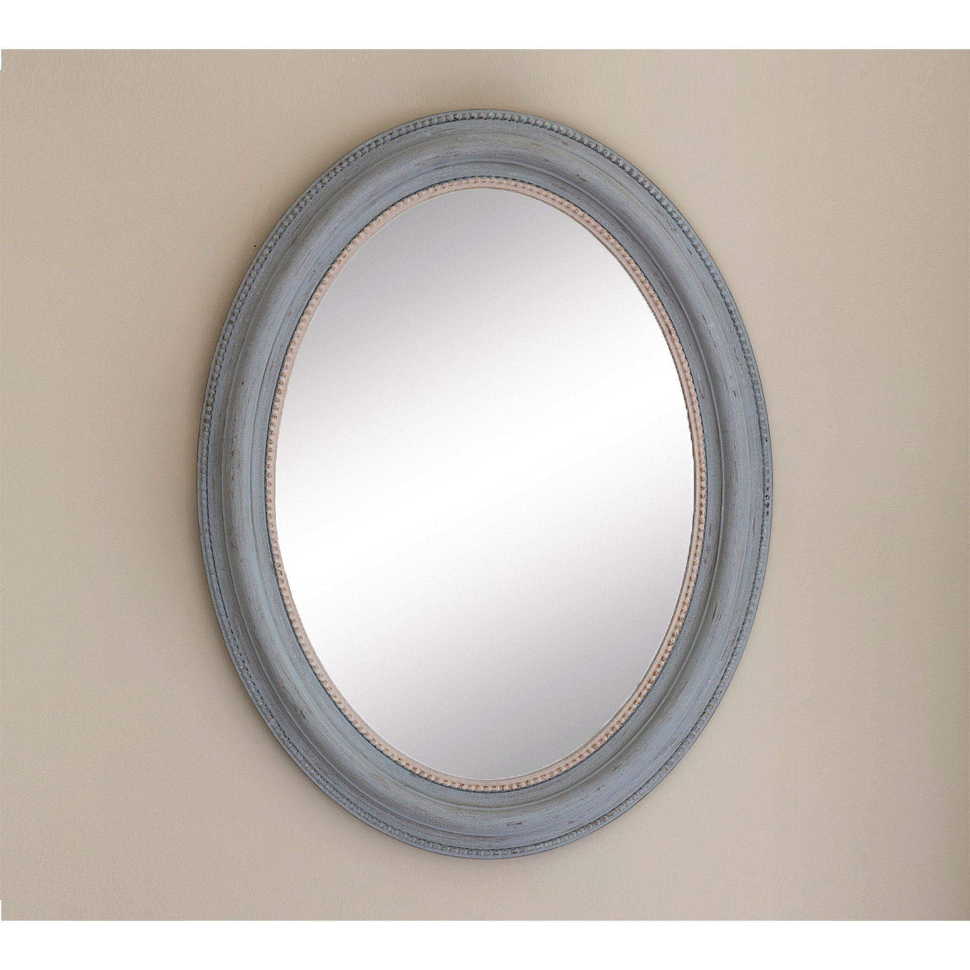 Frenchie Blue Grey Wall Mirror - image 1