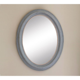 Frenchie Blue Grey Wall Mirror - thumbnail 1