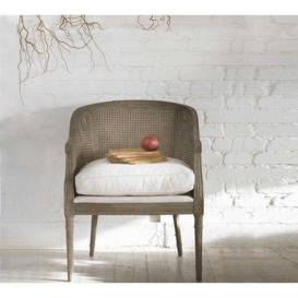 Claudia Rattan Upholstered Tub Chair