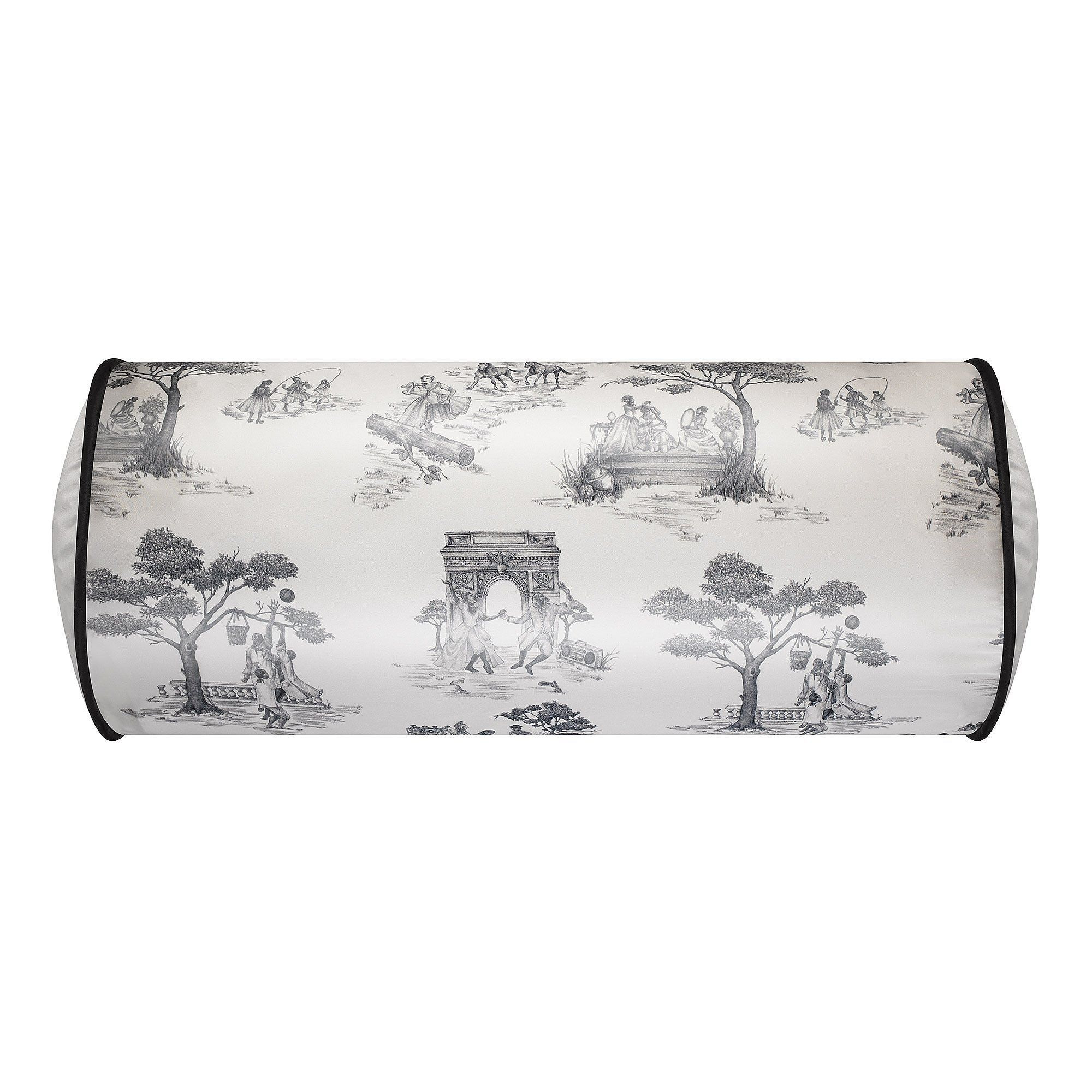 Mulberry Silk Toile Bolster Cushion in Ivory - image 1