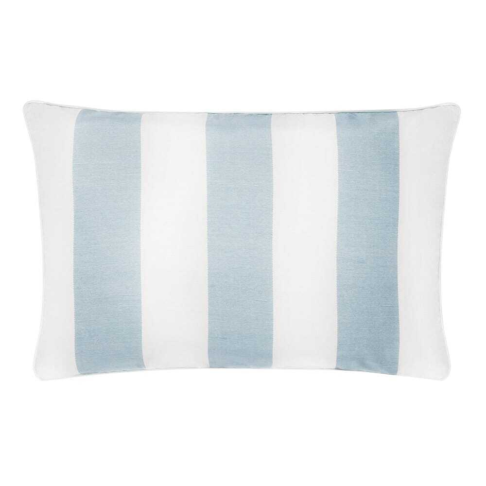 Mulberry Silk Powder Blue Striped Boudoir Cushion - image 1
