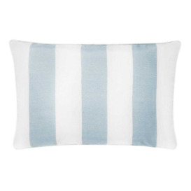 Mulberry Silk Powder Blue Striped Boudoir Cushion - thumbnail 1