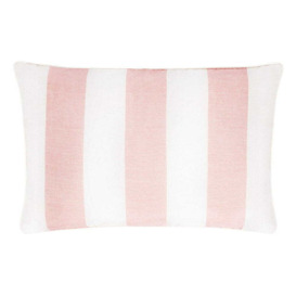 Mulberry Silk Soft Pink Striped Boudoir Cushion - thumbnail 1