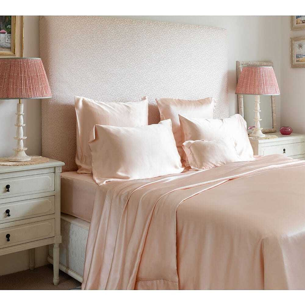 Mulberry Silk Bed Linen by Gingerlily in Rose Pink (Double Duvet Cover) - image 1