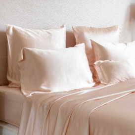 Mulberry Silk Bed Linen by Gingerlily in Rose Pink (Double Duvet Cover) - thumbnail 3