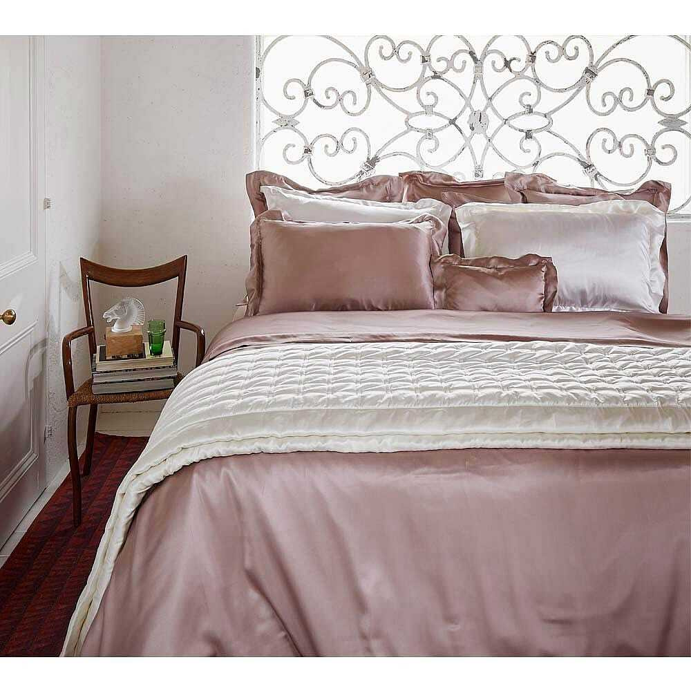 Mulberry Silk Bed Linen by Gingerlily in Vintage Pink (Super King Duvet Cover) - image 1