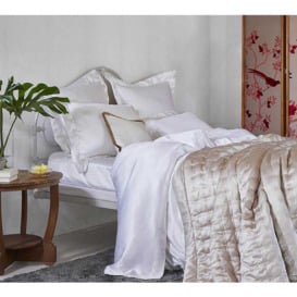Mulberry Silk Bed Linen by Gingerlily in White (Double Duvet Cover)