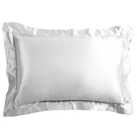 Mulberry Silk Bed Linen by Gingerlily in White (Single Oxford Superking Pillowcase) - thumbnail 2