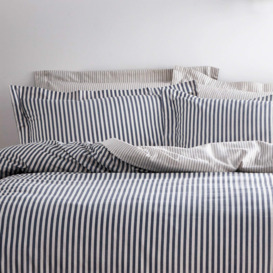 Petit Breton Stripe Bed Linen Set in Sea Blue (Double Set) - thumbnail 3