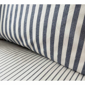Petit Breton Stripe Bed Linen Set in Sea Blue (Double Set) - thumbnail 2
