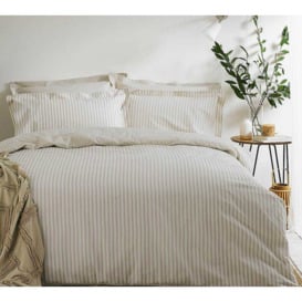 Petit Breton Stripe Bed Linen Set in Sand (Superking Set) - thumbnail 1