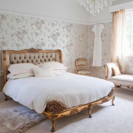 Palais de Versailles Luxury Gold Upholstered Bed (King) - thumbnail 3