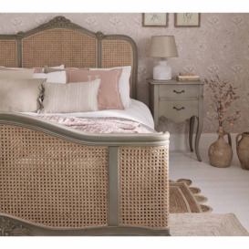 Normandy Rattan Painted Luxury French Bed (King) - thumbnail 2