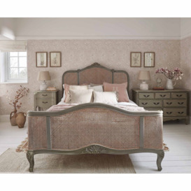 Normandy Rattan Painted Luxury French Bed (King) - thumbnail 3
