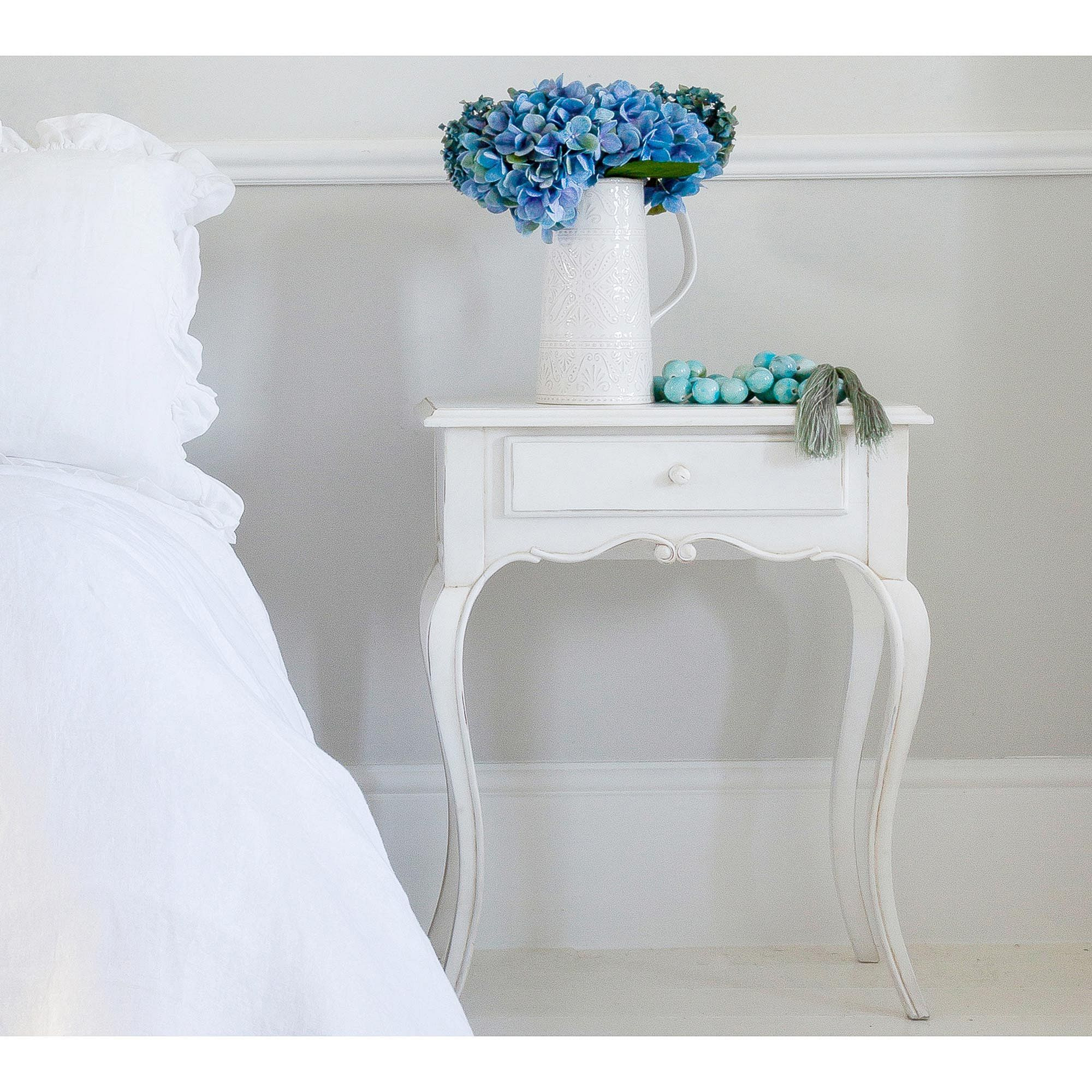Provençal White Bedside Table - image 1