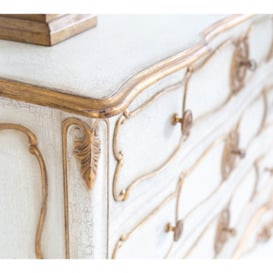 Palais Royal Ivory & Gold French Chest of Drawers - thumbnail 2