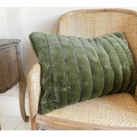 Norwegian Spruce Faux Fur Large Cushion - thumbnail 2