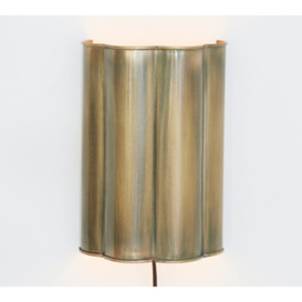 Brass Scalloped Wall Light