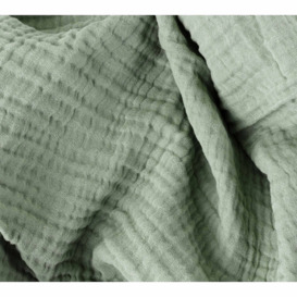 Apricity Sage Green Crinkle Bed Linen Set (Single Set) - thumbnail 2