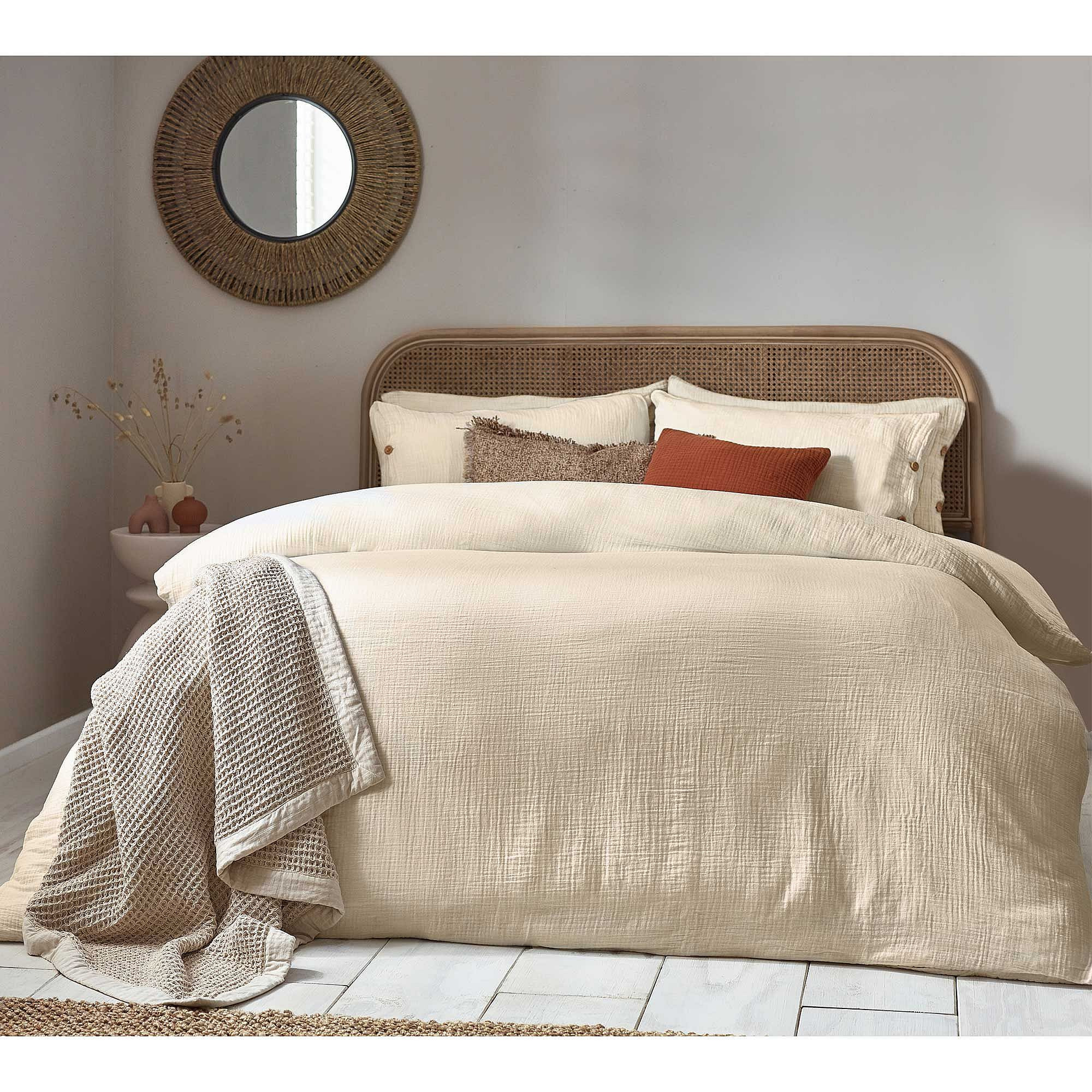 Apricity Oatmeal Crinkle Bed Linen Set (Single Set) - image 1