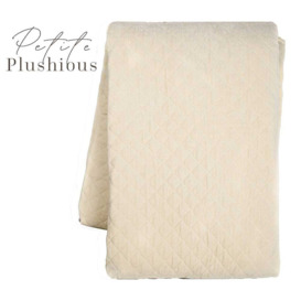 Plushious Ivory Cotton Velvet Quilted Bedspread (Petite) - thumbnail 2