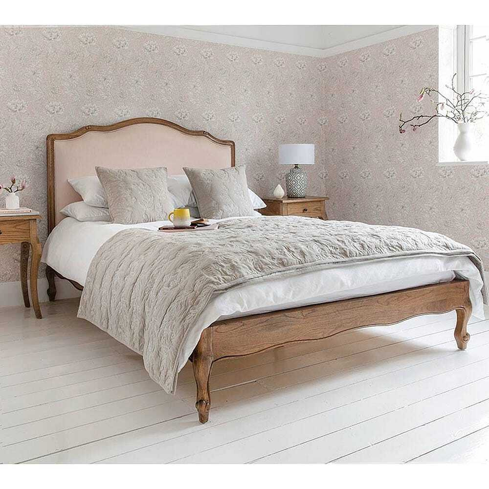 Love Story Pink Silk Upholstered Bed (Super King Size Bed) - image 1